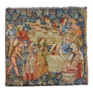 Goblys Les Vendanges French  Tapestry Wine Making Grapes Harvest Medieval‎